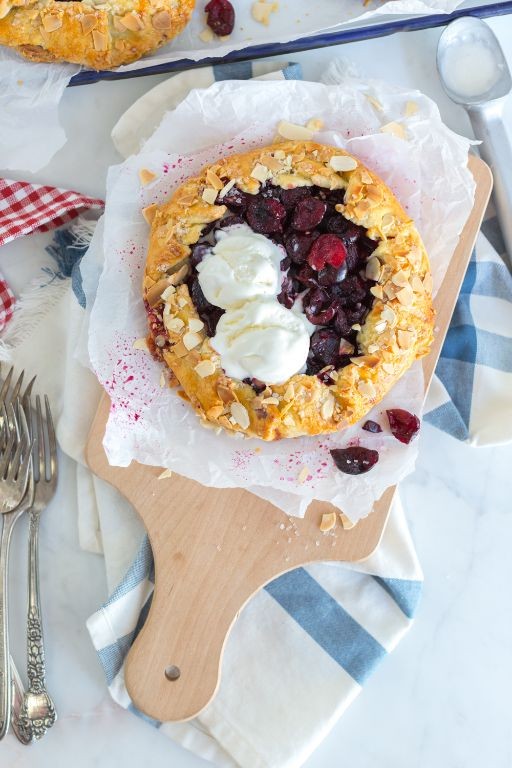 Almond Paste Cherry Galette