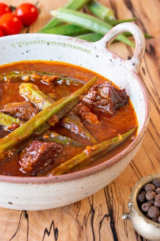 Bamieh okra and lamb stew