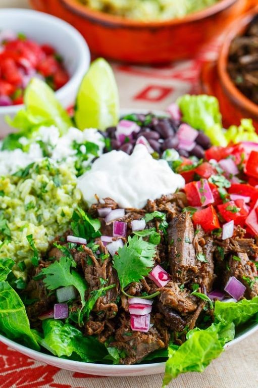 Beef Barbacoa Rice Bowl with Avocado