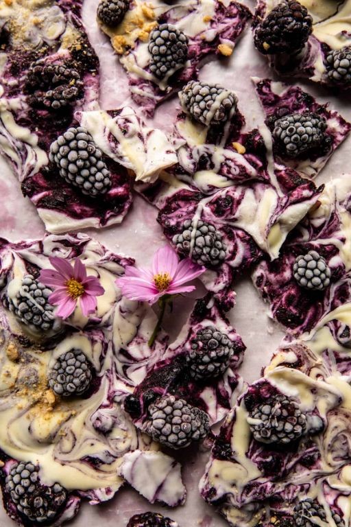 Blackberry Yogurt Bark