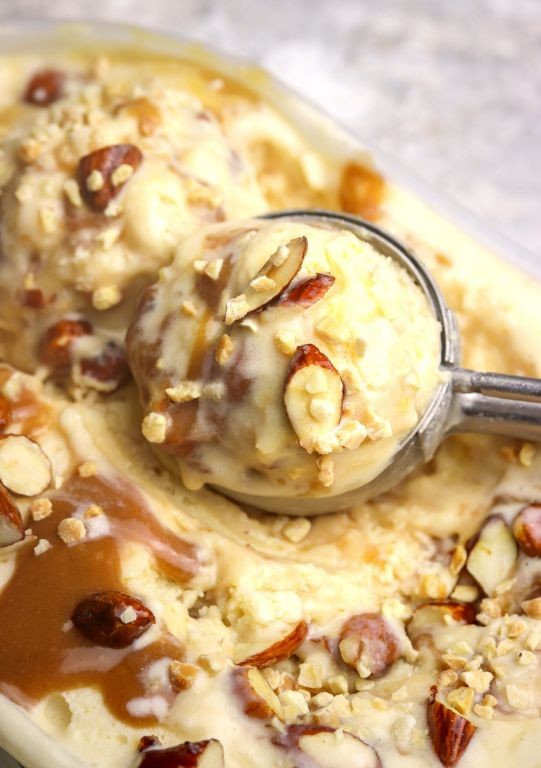 Caramelized Almond Ice Cream