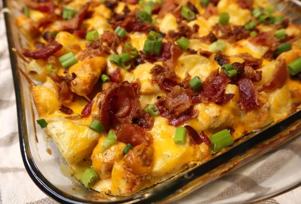 Cheesy Bacon Chicken and Potato Casserole
