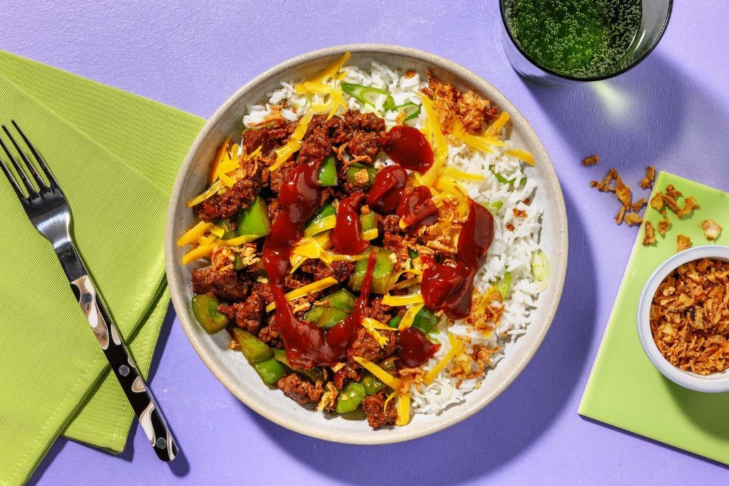 Cheesy Chorizo and Rice Bowl
