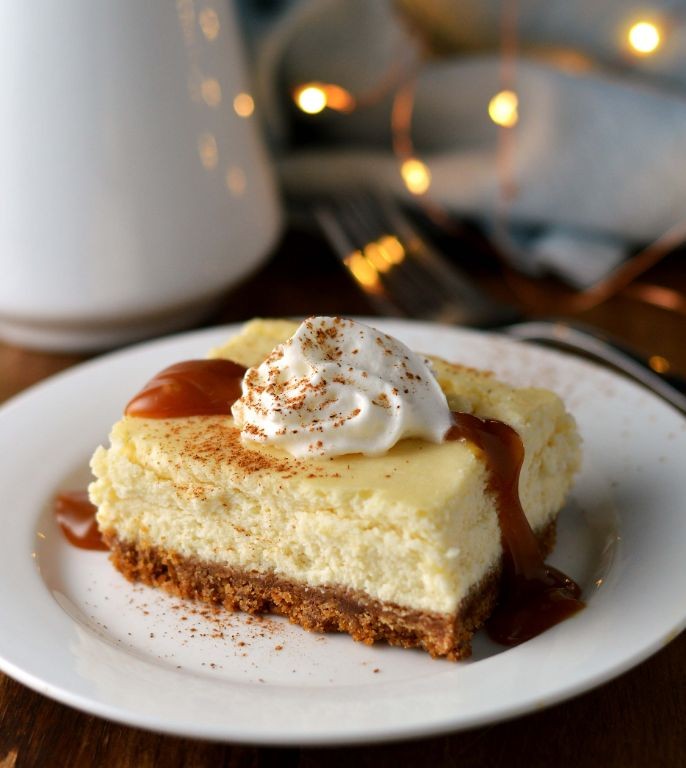 Eggnog Cheesecake with Rum Glaze