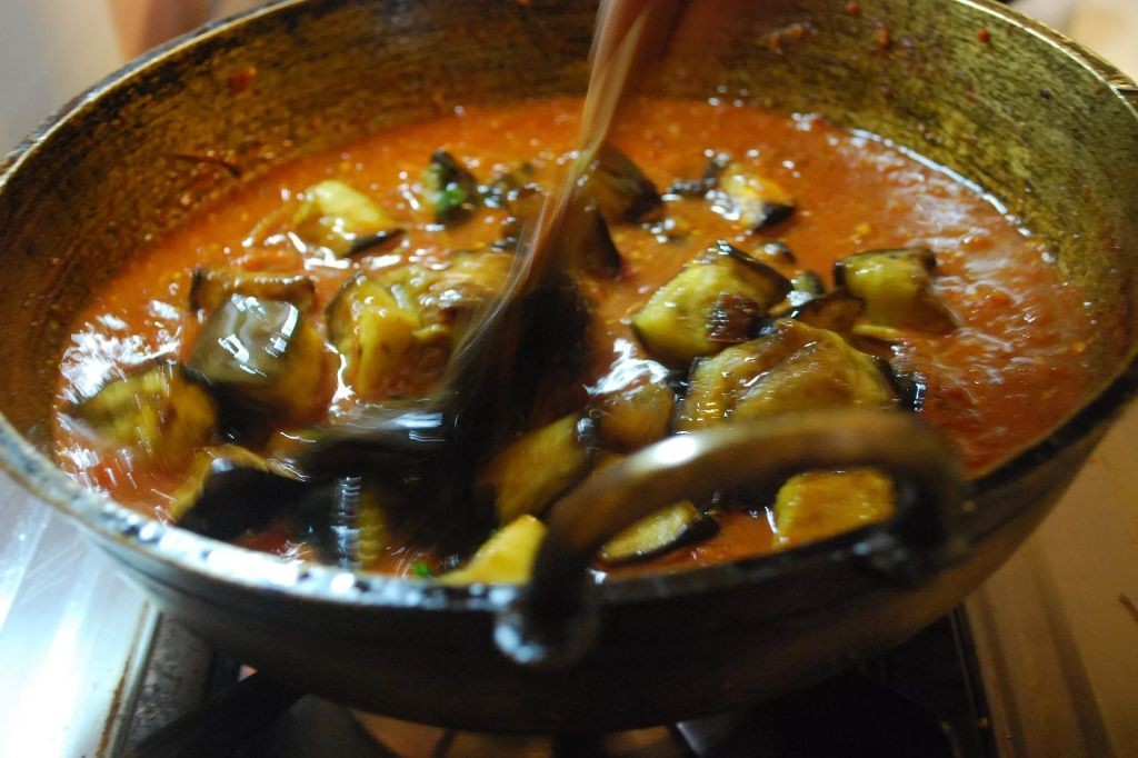 Eggplant Vindaloo with Cumin