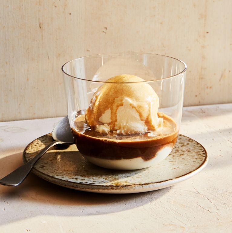 Espresso Affogato with Vanilla Gelato