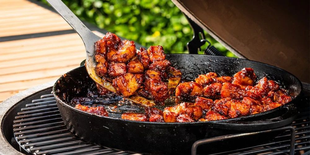 Green Egg Smoked Pork Belly Burnt Ends