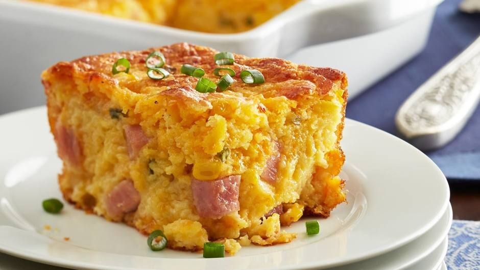 Ham and Cornbread Casserole