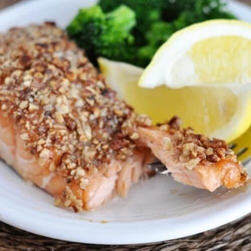 Maple Glazed Salmon with Pecan Crust