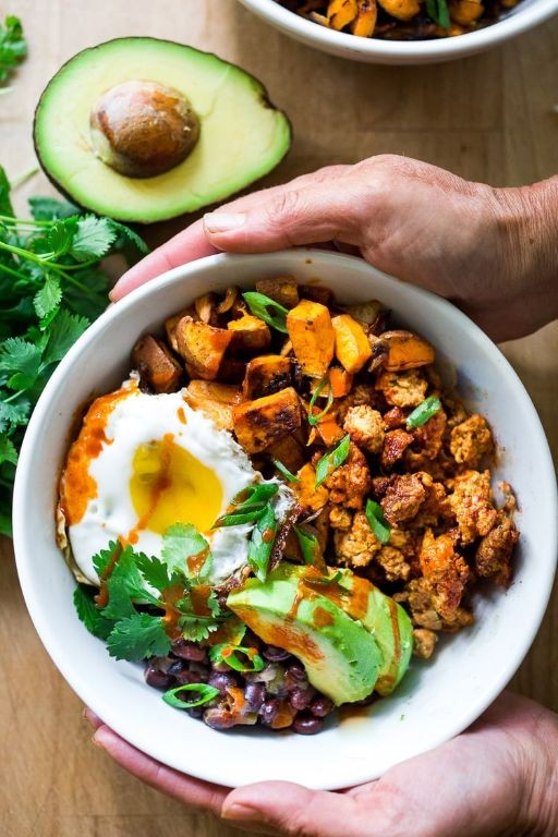 Mexican Breakfast Rice Bowl with Eggs