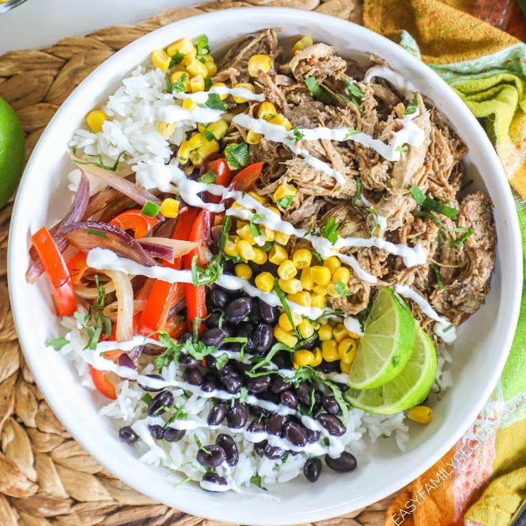 Pork Carnitas Rice Bowl with Pico de Gallo
