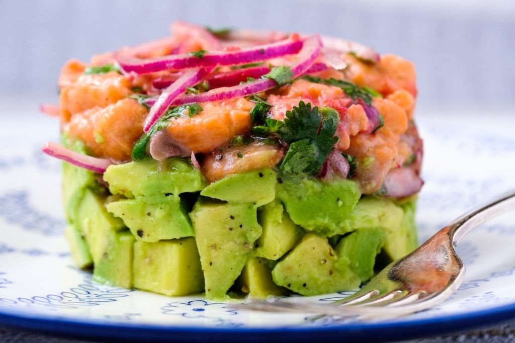 Salmon Tartare with Avocado and Lime