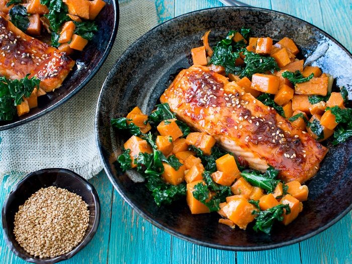 Salmon and Sweet Potato Hash