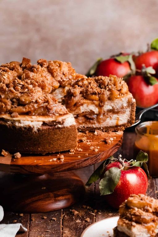 Salted Caramel Apple Cheesecake