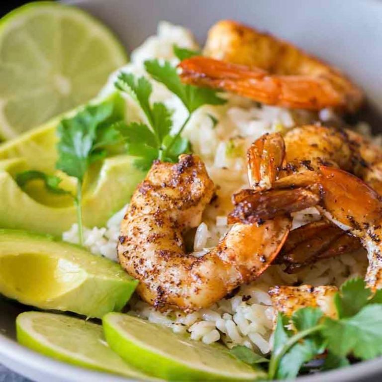 Shrimp and Lime Cilantro Rice Bowl