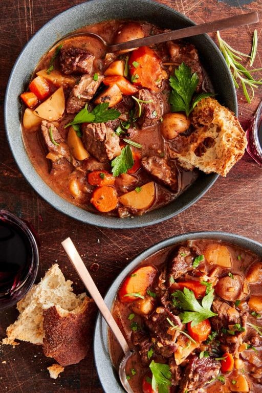 Slow-Cooked Beef Stew with Soft Vegetables