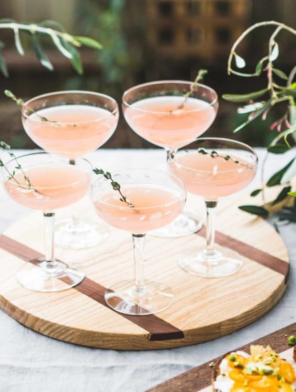 Sparkling Grapefruit Rose Vodka Punch