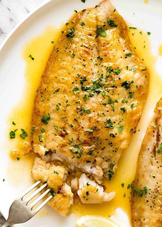 Steamed Fish with Lemon Butter Sauce