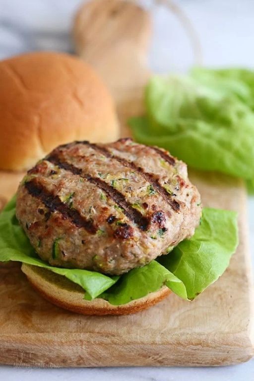 Traeger Grilled Turkey Burgers with Zucchini
