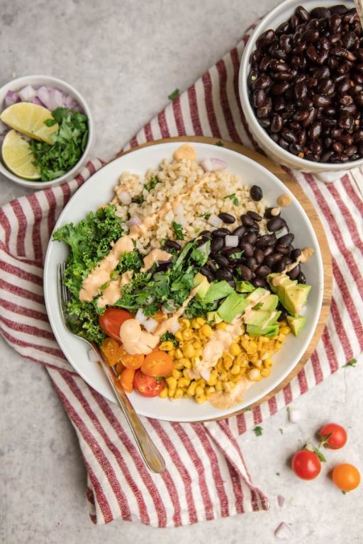 Vegetarian Black Bean and Corn Rice Bowl