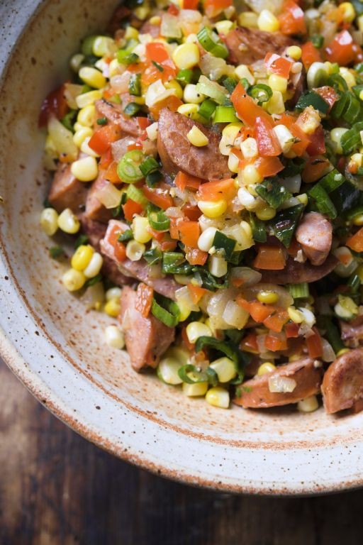 Andouille Sausage and Corn Maque Choux