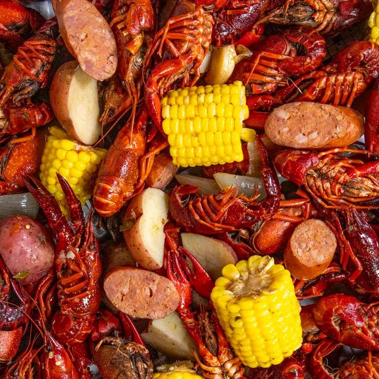 Andouille Sausage and Crawfish Boil