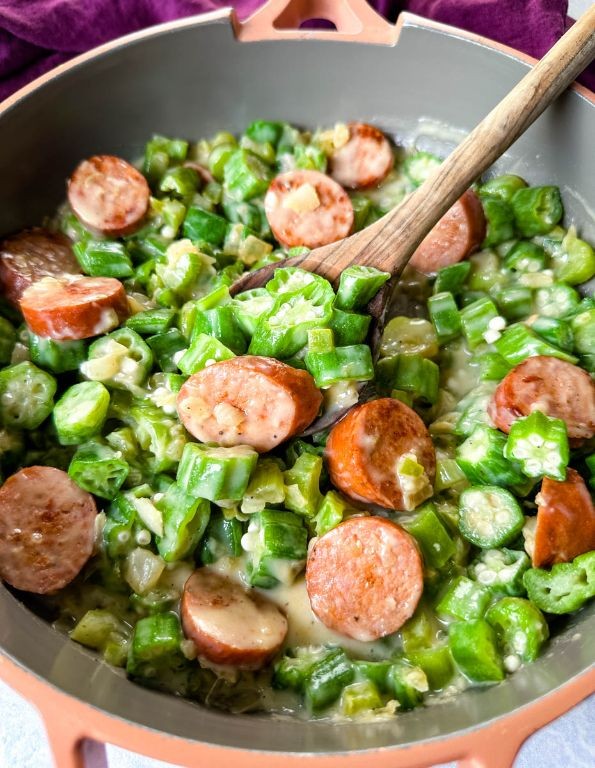 Andouille Sausage and Okra Skillet