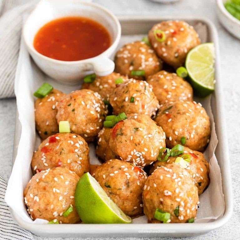 Apricot Chicken Meatballs in Sweet Chili Sauce