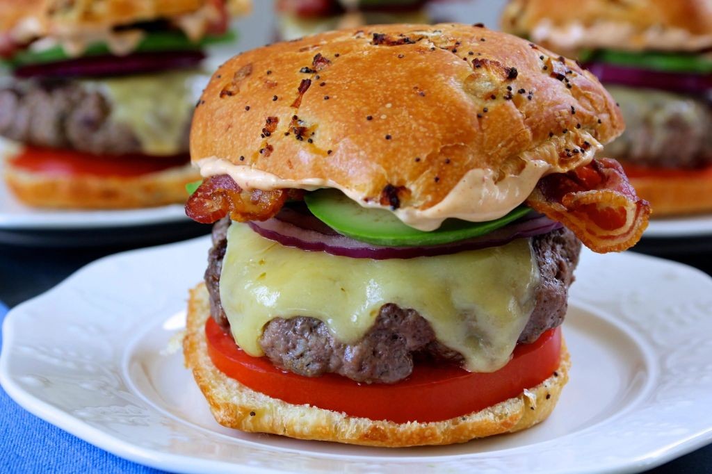 Avocado Lime Burger with Chipotle Mayo
