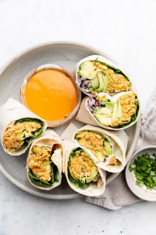 Avocado and Chickpea Salad Wrap