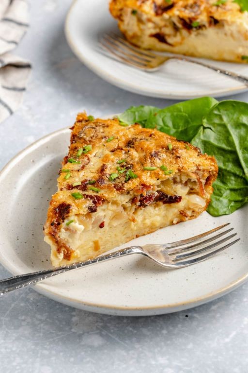 Bacon and Cheddar Crustless Quiche