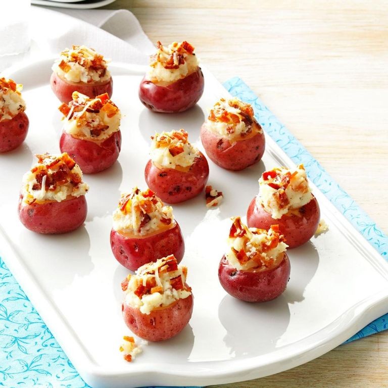 Bacon and Cheddar Stuffed Little Red Potatoes