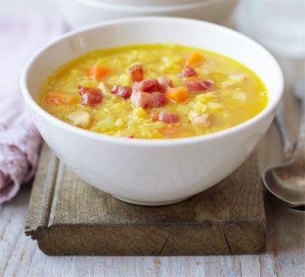 Bacon and lentil soup