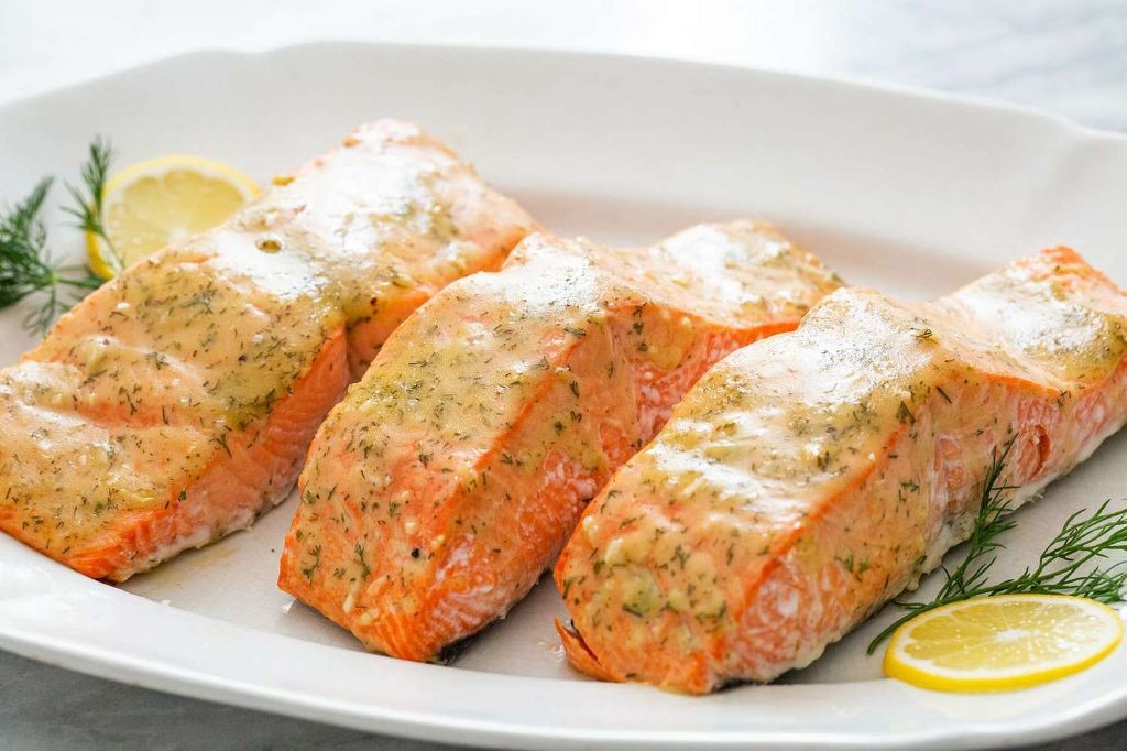 Baked Salmon with Honey Mustard Glaze