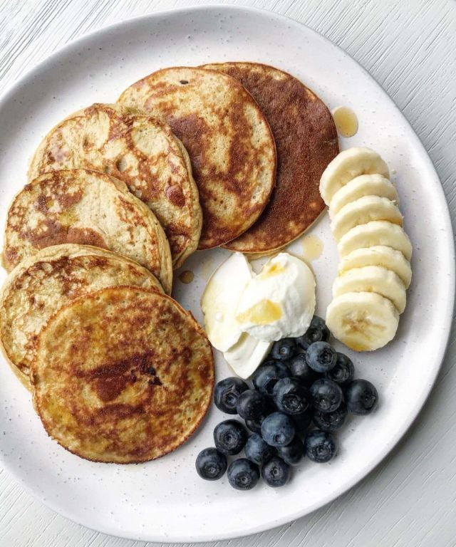 Banana Protein Powder Pancakes
