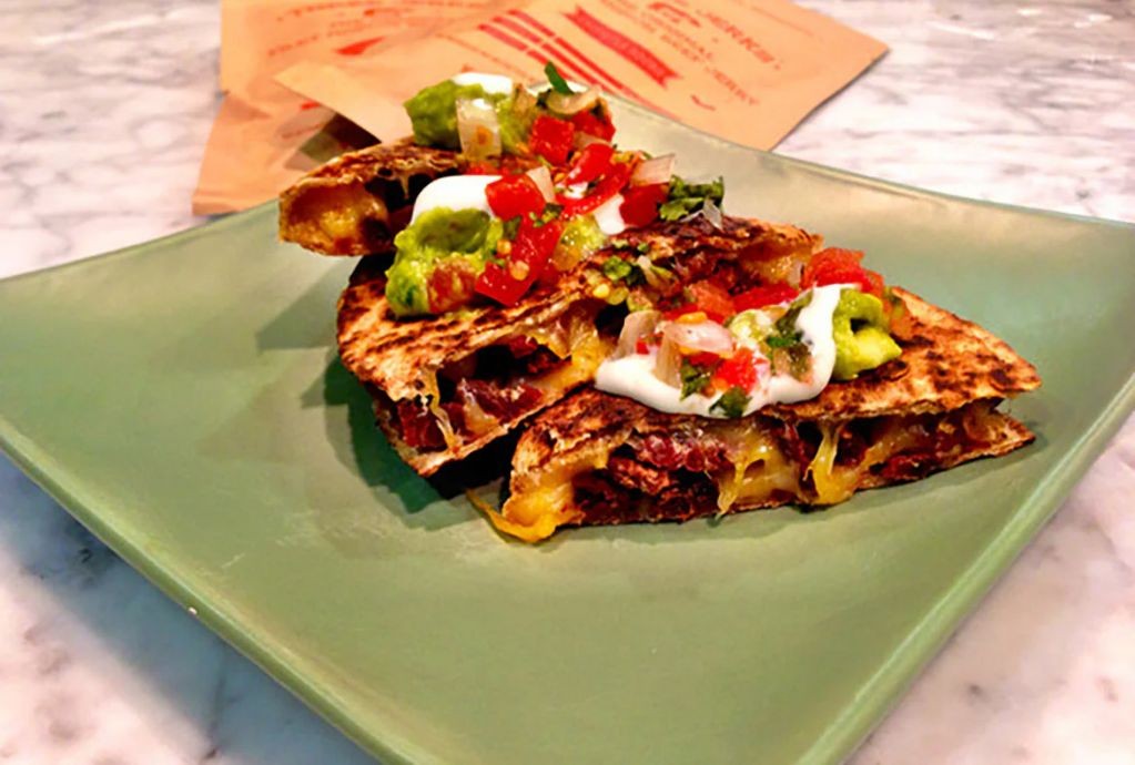 Beef Jerky and Cheese Quesadillas