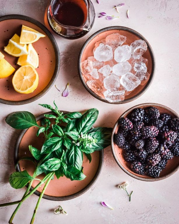 Blackberry Basil Lemon Smoothie
