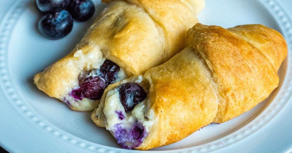 Blueberry Cream Cheese Crescent Roll Casserole