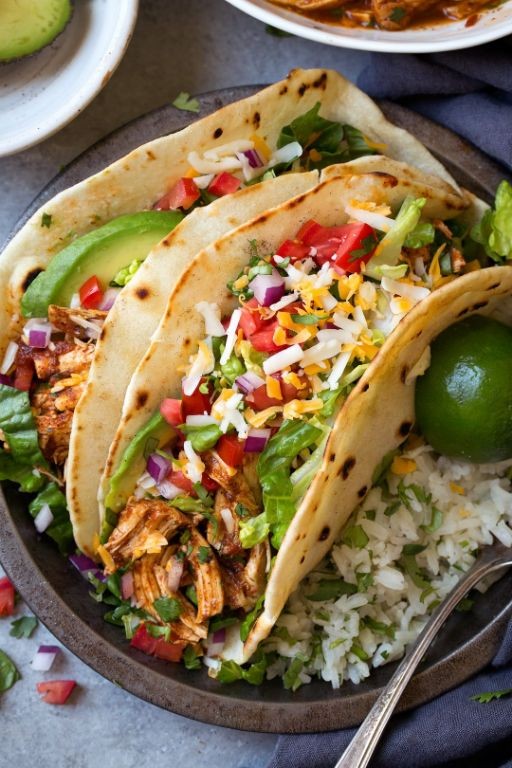 Boiled Chicken Tacos with Fresh Salsa