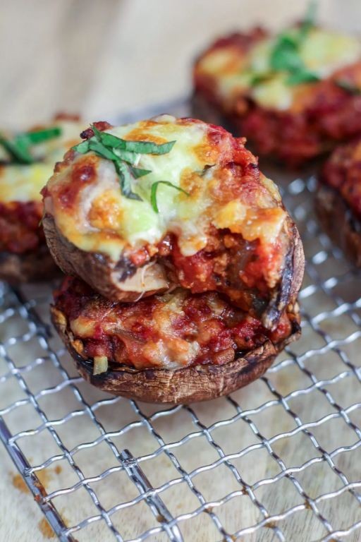 Bolognese-Stuffed Portobello Mushrooms