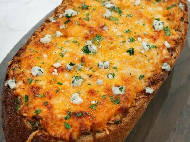 Buffalo Chicken Stuffed French Bread