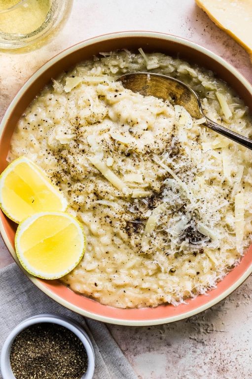 Cacio e Pepe Risotto with Truffle Oil