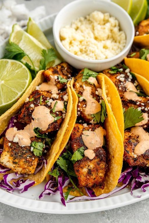 Cajun Blackened Catfish Tacos