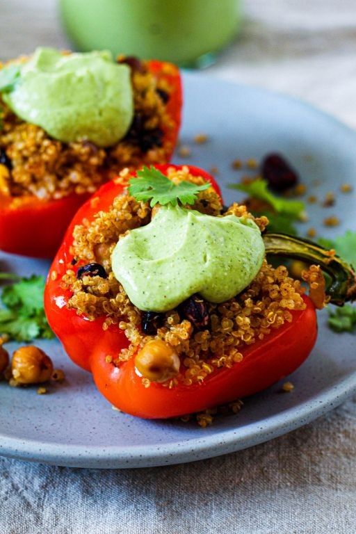 Canned Beet and Quinoa Stuffed Peppers