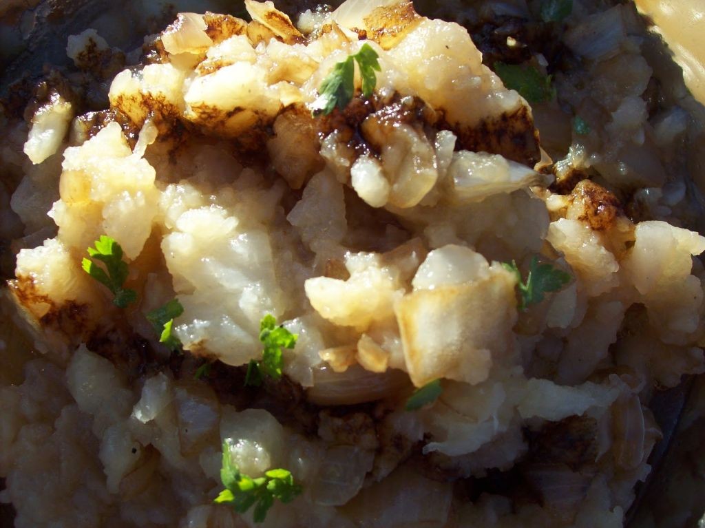 Caramelized Onion Mashed Turnips