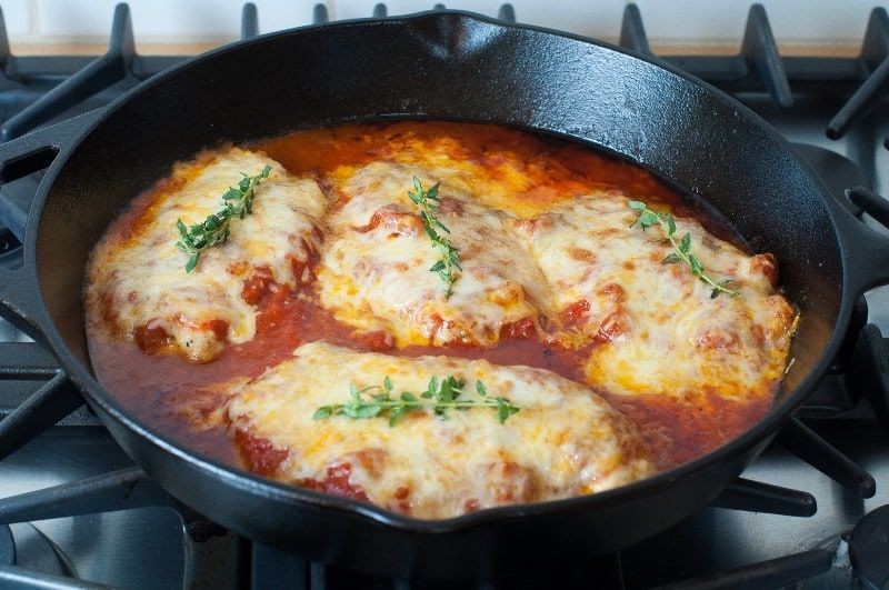 Cast Iron Skillet Chicken Parmesan