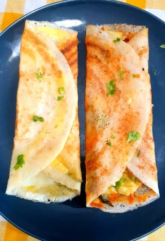 Cheese and Onion Stuffed Dosa