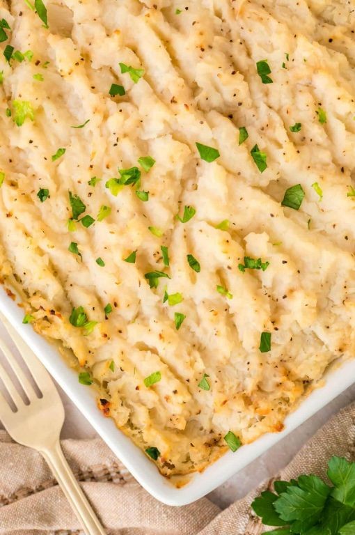 Cheesy Mashed Turnip Casserole