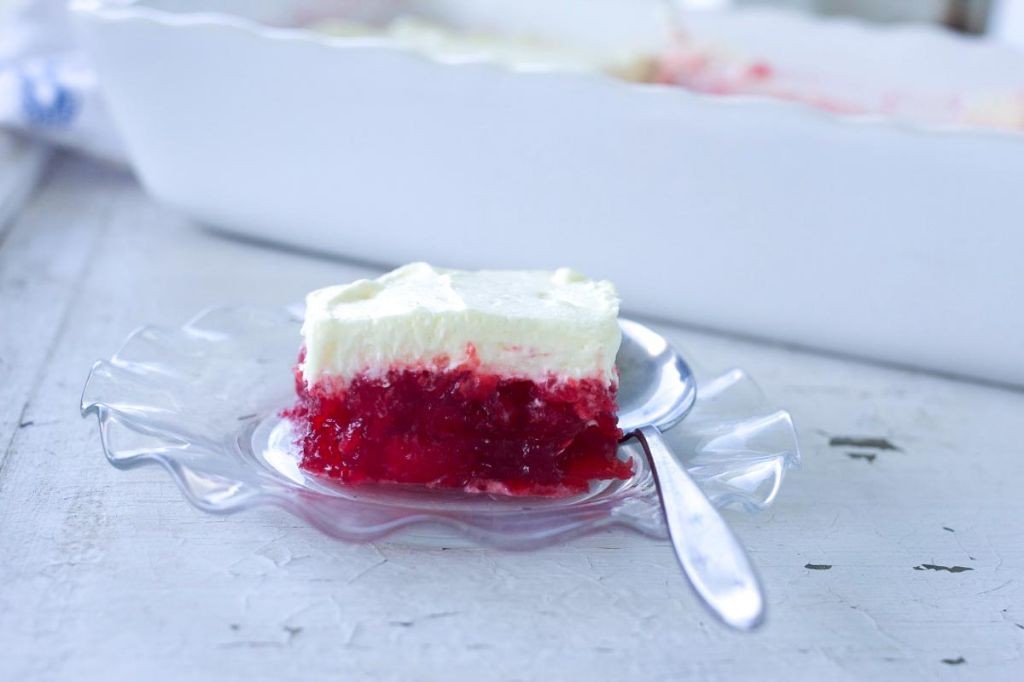 Cherry Vanilla Jello Pudding Mold