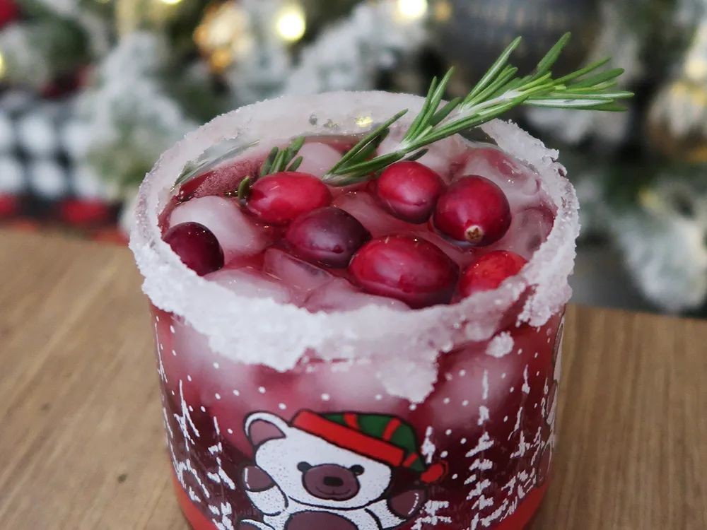 Chocolate Cherry Christmas Margarita